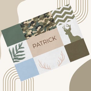 Gepersonaliseerde Camo Minky Deken voor Cabine Decor Outdoor Lover Jacht Thema Cadeau voor natuurliefhebbers Camopatronen Aangepaste Babydeken
