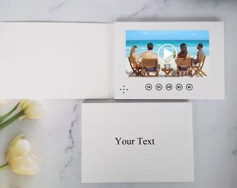 Ekran wideo HD IPS 5/7 cala | odtwarzacz wideo w papierowej okładce | nasza broszura z filmami ślubnymi 7 cali | pamięć 4 GB