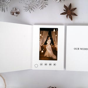 5 inch 7 inch HD ips Vertical video book screen  | paper cover video player | our wedding gift 7&quot; screen video brochure | 4GB memory
