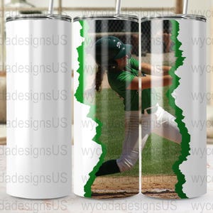 Softball player Customizable seamless PNG, Skinny tumbler wrap design, Digital download, 20 oz tumbler wrap, Commercial use