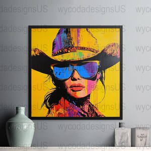 Colorful Pop Art Digital Download, Modern Art Print for Home Decor, Wall Art Digital Print, Unique Living Room Art Poster
