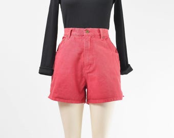 Vintage 90s Pink High Waisted Cotton Jean Shorts size M