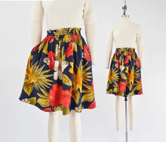 Tropical Floral Skirt size Medium | 90s Vintage S… - image 1