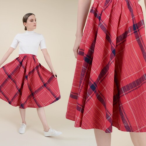 red plaid skirts