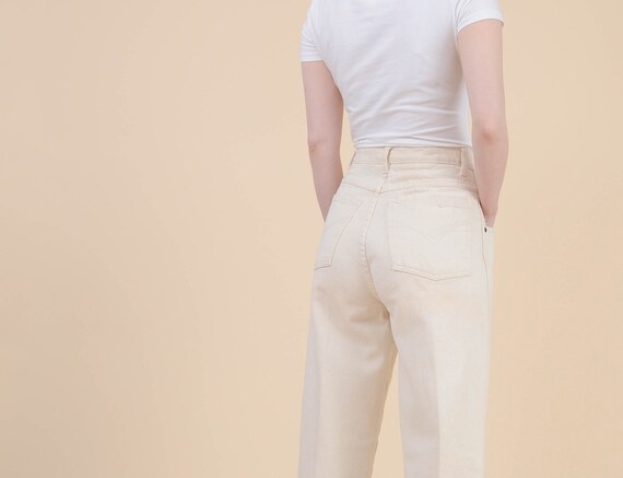 80s Natural off White Jeans 27 Inch 