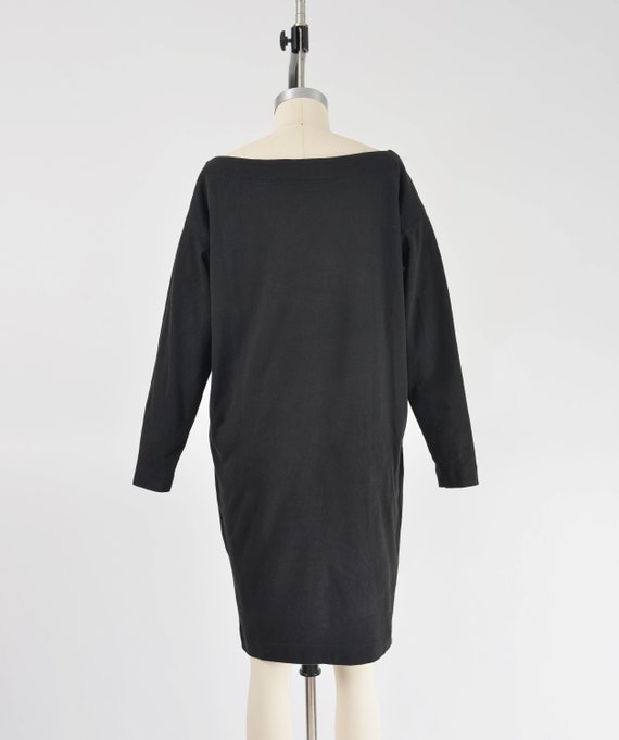 Black DKNY Dress | 90s Vintage Minimalist Cotton … - image 6