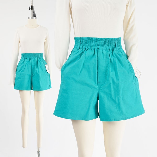 Teal Cord Shorts