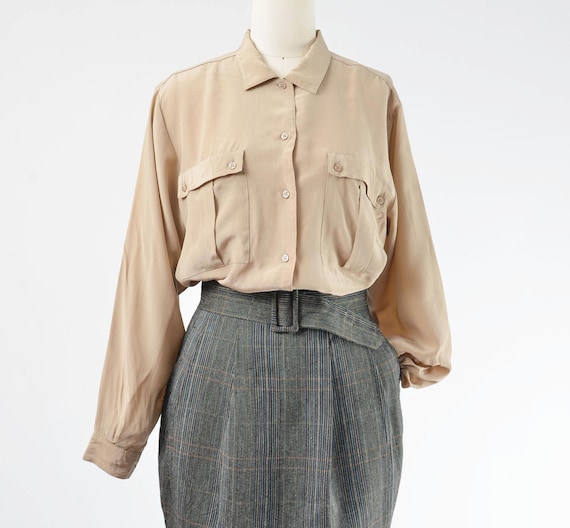 80's 90's vintage silk taste チャイナ ブルゾン ジャケット