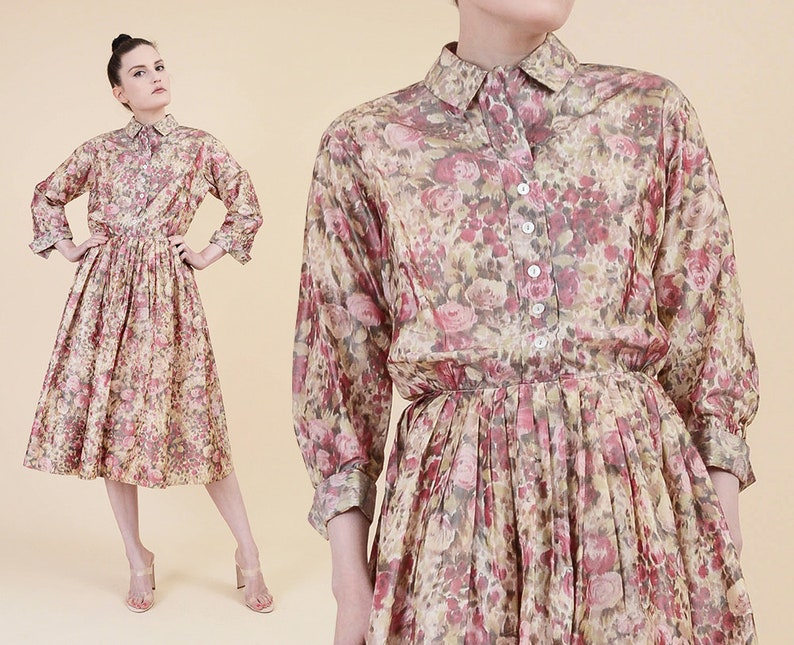 Floral Taffeta Dress