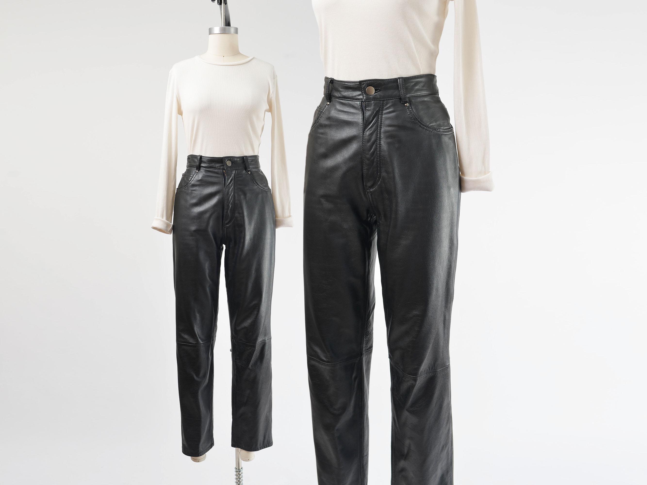 90s Leather Pants - Etsy