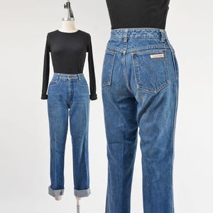 Calvin Klein Jeans size XS S | Vintage 80s High Waisted Slim Fit Straight Leg Jeans 2 4