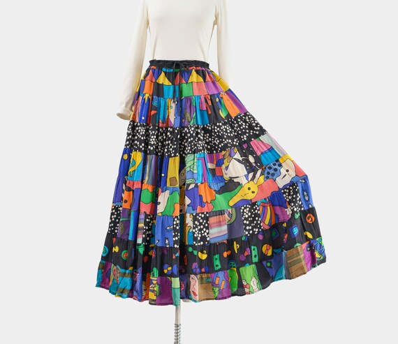 Flowy maxi skirt 90s deals
