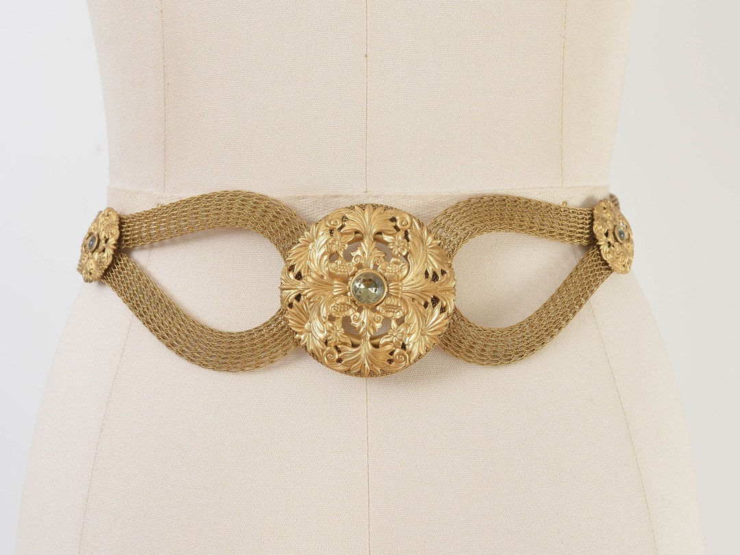 Sarah Cavender Metalworks Gold Mesh Belt Vintage Metal Etsy