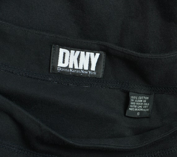 Black DKNY Dress | 90s Vintage Minimalist Cotton … - image 7