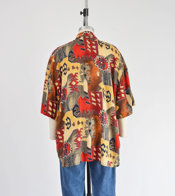 Southwestern Shirt size L XL | 90s Vintage Native… - image 6