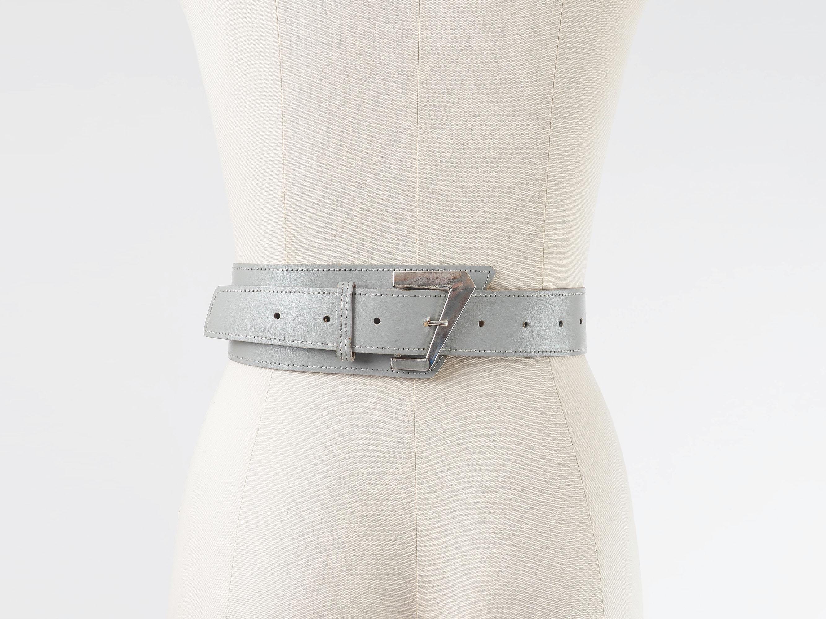 NAPIER Belt Vintage Silver Metal Mesh 29-34\