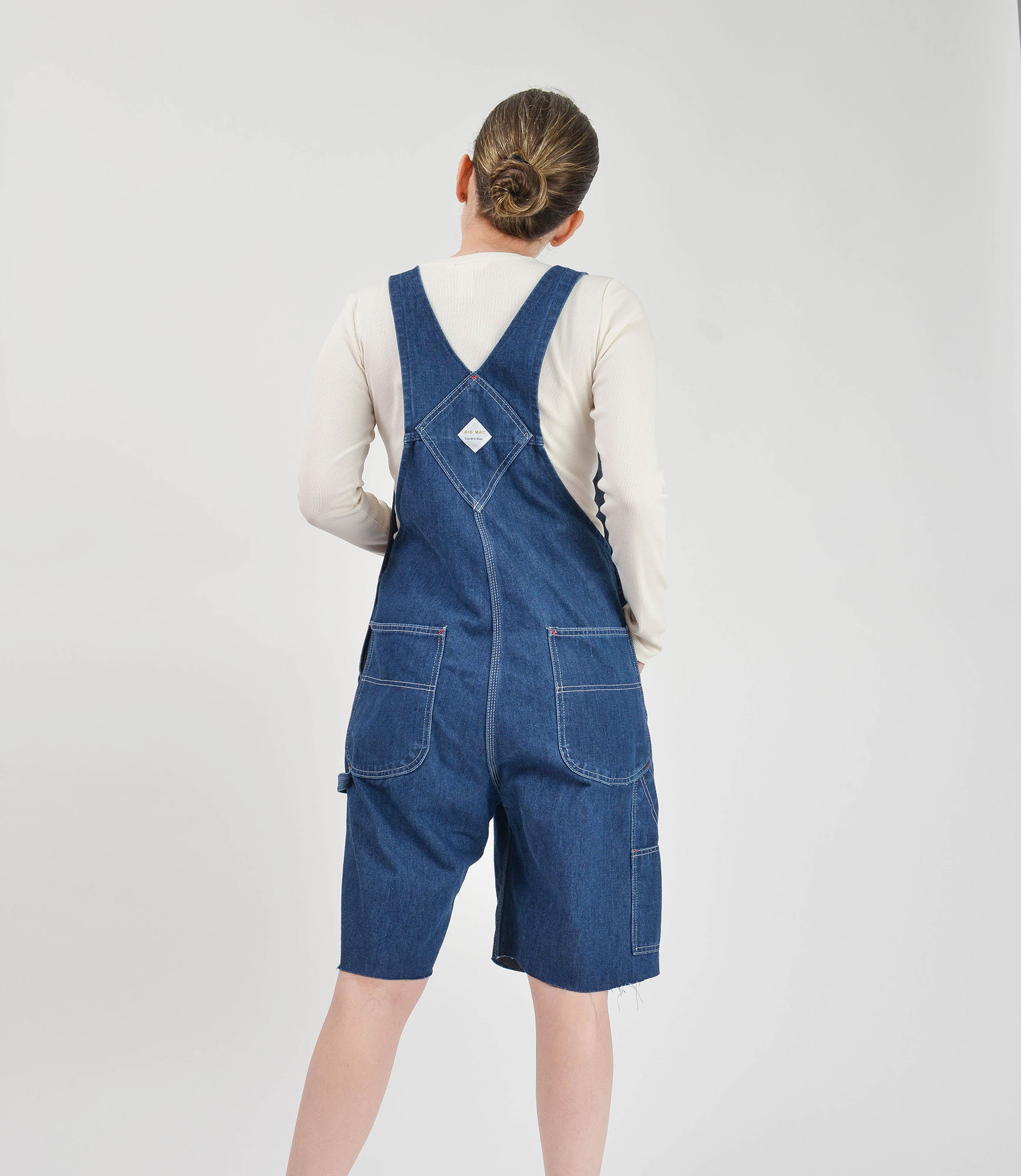 Vintage 70s Denim Shortalls BIG MAC Knee Length Cut off Jean Shorts Overalls Jumper Size S M Etsy Canada