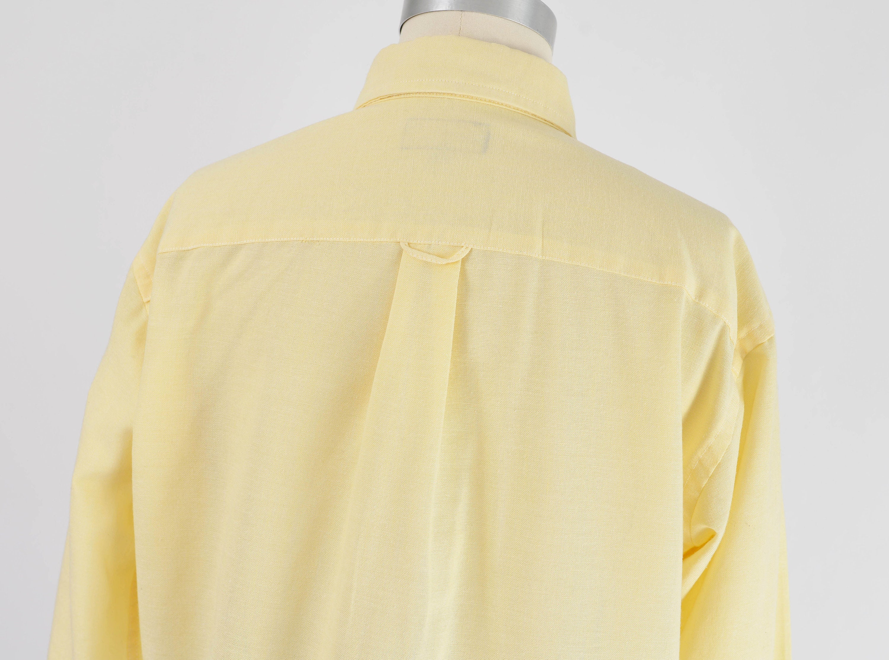 Etienne Aigner Shirt Size M L | Vintage 80s Yellow Collared