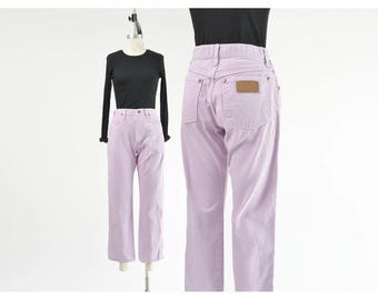 Vintage 90s Lavender Purple Wrangler Straight Leg Western Jeans size S