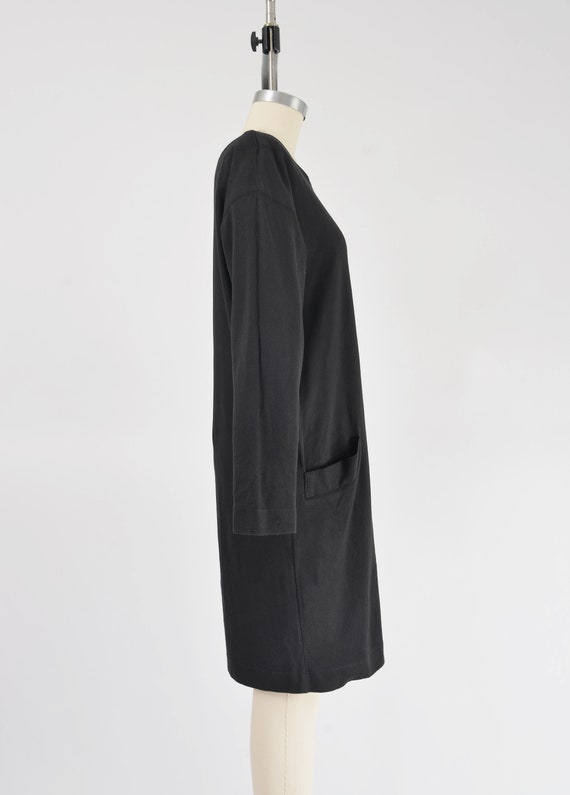 Black DKNY Dress | 90s Vintage Minimalist Cotton … - image 5