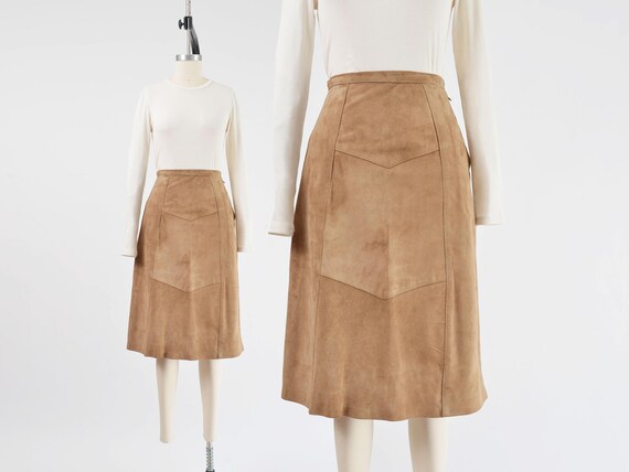 Light brown suede skirt hot sale