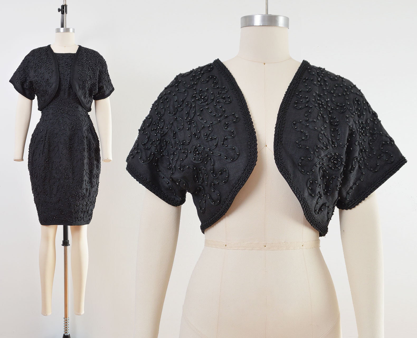 black beaded bolero