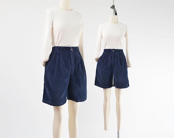 90s Navy Corduroy Shorts size M 28