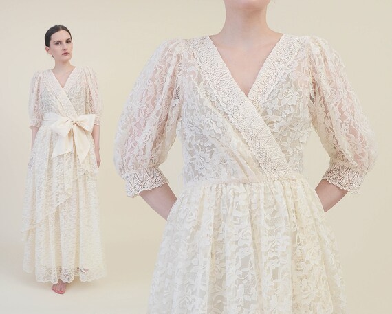 wrap around wedding dress