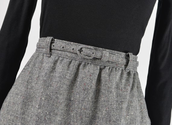 Pendleton Wool Skirt 80s Vintage Tweed Belted Ski… - image 4