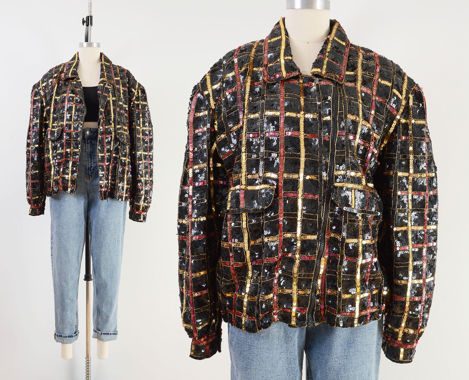 beaded bomber jacket