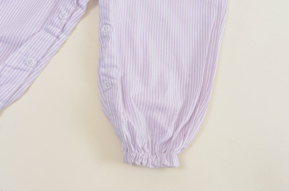 Vintage 80s 90s Purple and White Striped Pants Ju… - image 3