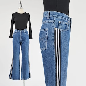Y2K Retro Stripe Wide Denim PERSONSOUL似 Y2K Retro Stripe Wide Denim, Similar to PERSONSOUL