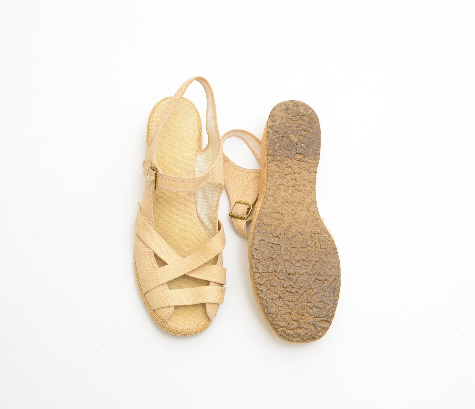 Vintage Embroidered Med Heel Platform Pump Shoes Canvas Wedge Sandals Summer Ankle Strap Casual 