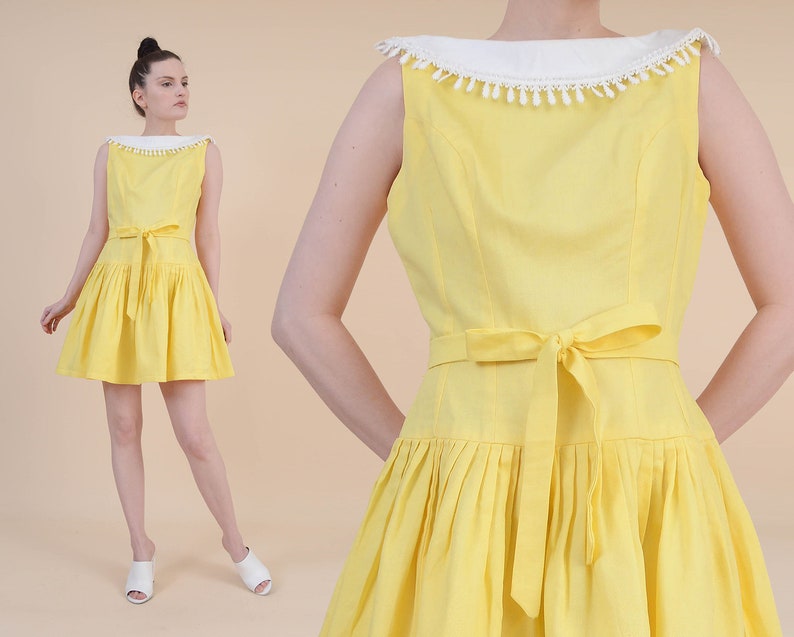 yellow mini sundress