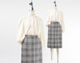 ホワイトのヴィンテージ無地ブラウス 80年代風シャツ - Etsy 日本