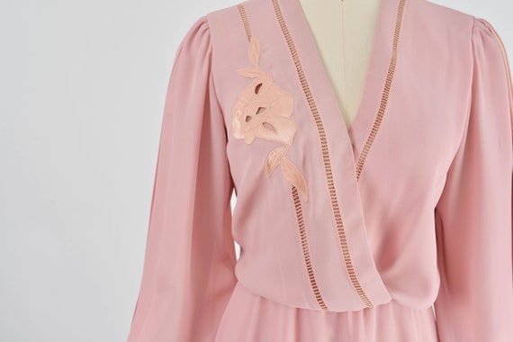 Pink Ursula of Switzerland Dress size S M | 70s V… - image 9