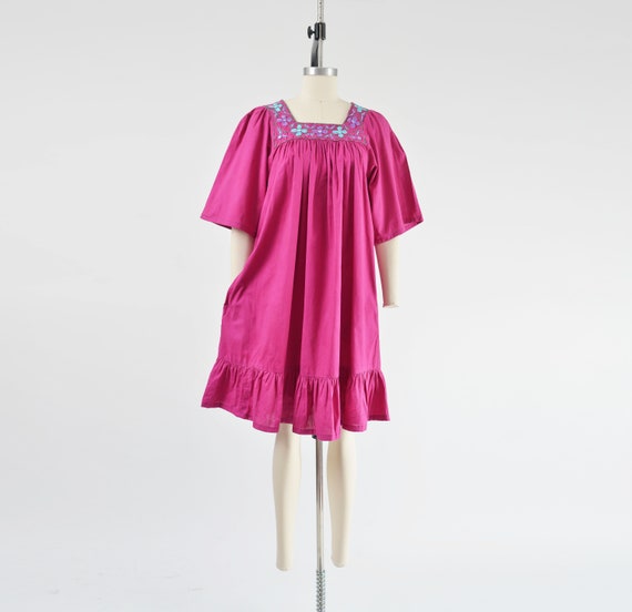 purple tent dress 90s Purple Raw Silk Sharkskin Tent Dress 3 Women