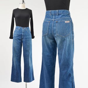 70s Calvin Klein Jeans size Small | Vintage High Waisted Straight Leg Jeans