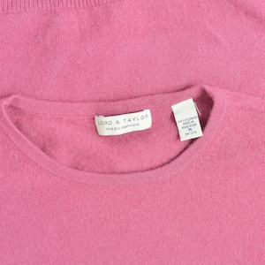 Lord & Taylor label inside of a vintage cashmere sweater.