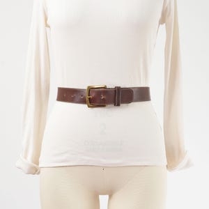 Vintage Dooney & Bourke Cream Ivory Leather Belt Size 26 3/4\