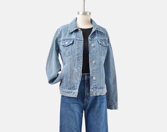 90s J Crew Vintage Dark Blue Denim Jean Jacket - Etsy