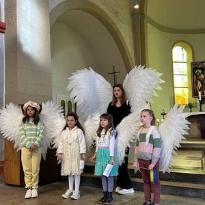 Large White Angel Wings - Perfect for Girls Costumes & Photo Shoots, White Wings, Large Wings, Giant White Angel Wings for New Year Party