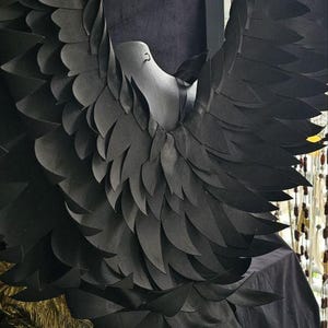 Black wings, black feather wings, rabenflügel, engelsflügel schwarz, gothic flügel, engelsflügel, large angel wings, cosplay wingscostume