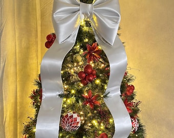 5PCS Noeud De Ruban De Noël 23cm Grande Taille Arcs De