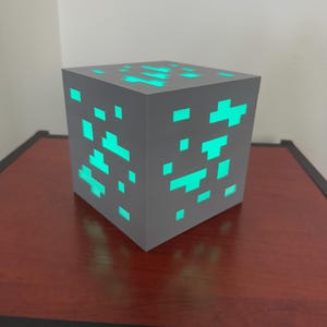 Pixel Ore Block Shaped Lamp