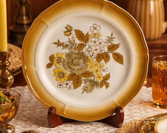 24 Pc. Vintage Mikasa Terra Stone Saffron Dinnerware-place