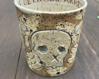 Stoneware tumbler "De La Mort"-inspired by Paris catacombs