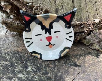 Ceramic Stoneware Cat Shaped Dish