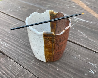 Stoneware brush rest cup-Artist Tool