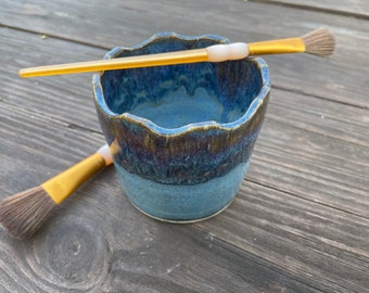 Stoneware brush rest cup-Artist Tool